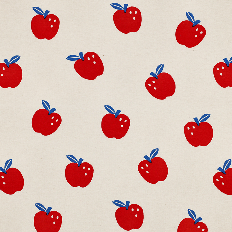 Tela Punto Camiseta - 'Apple Joy' Crema