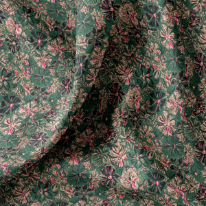 Tela de Algodón Resinado 'Intense Blossom' - Verde 1