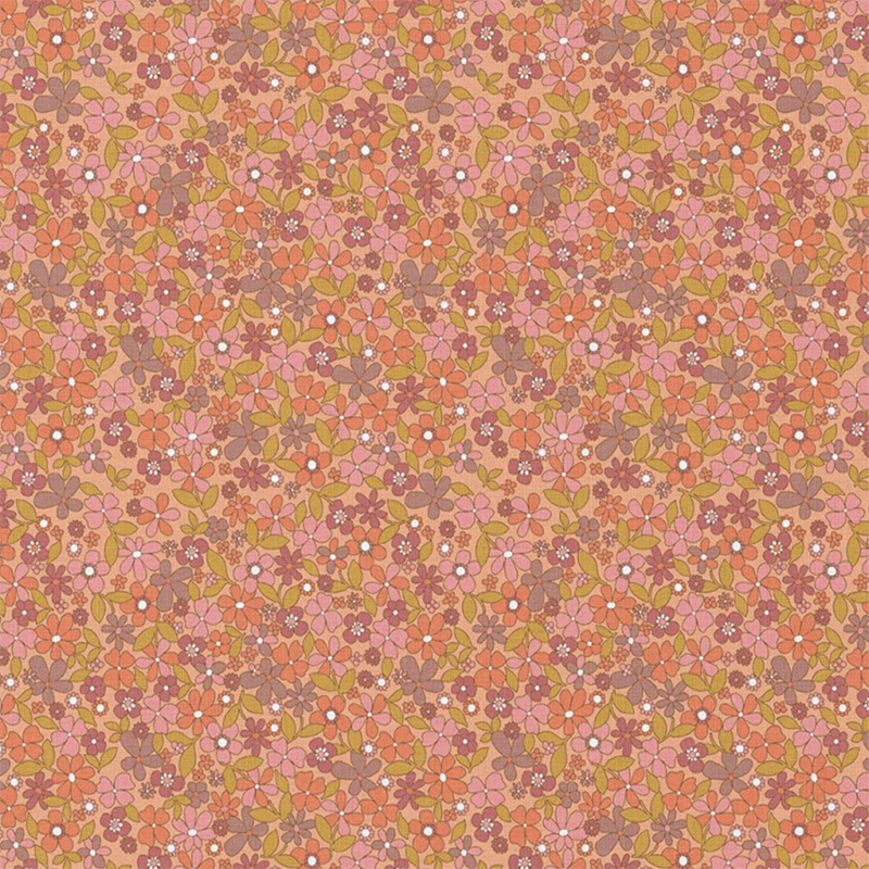 Tela de Algodón Resinado 'Vibrant' - Melocotón 1