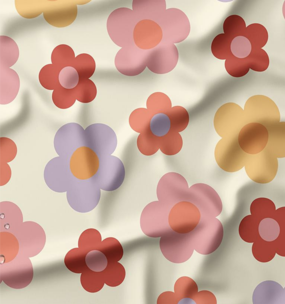 Tela impermeable - Flower Dream - Crudo
