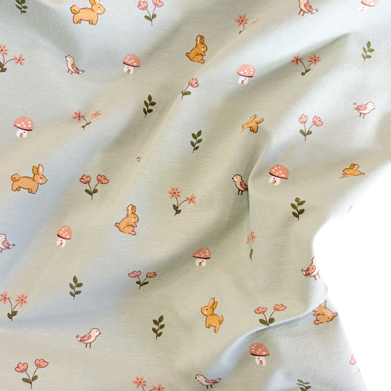 tela punto de camiseta 'sweet rabbit'