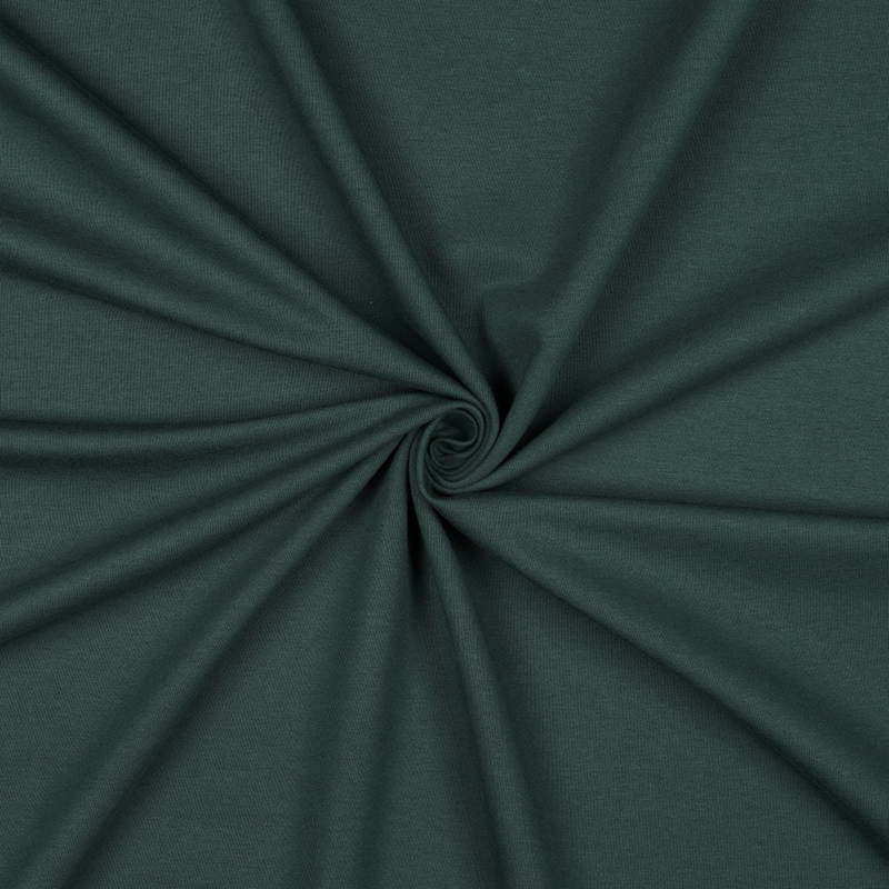 Tela Orgánica Sudadera French Terry Verde Bosque