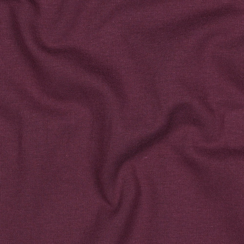 Tela Orgánica Sudadera Soft Sweat Perchada - Berenjena