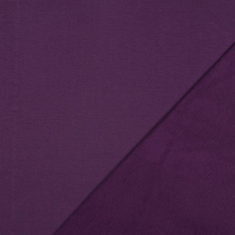 Tela Orgánica Sudadera Soft Sweat Perchada - Shadow Purple